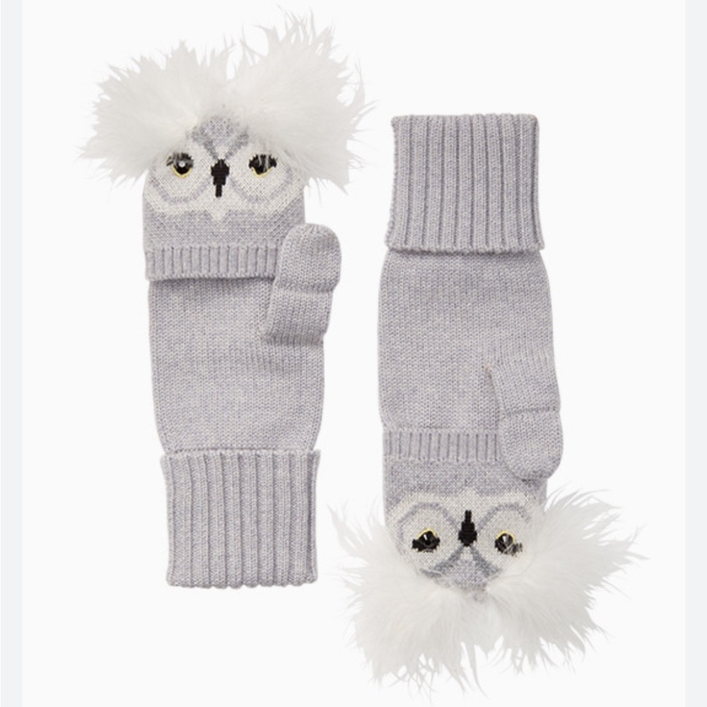 Fingerless-Mitten Kate Spade Owl Winter Gloves
